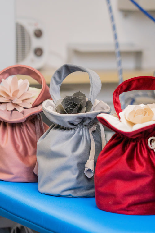 Borsetta in velluto + Diffusore Rosa