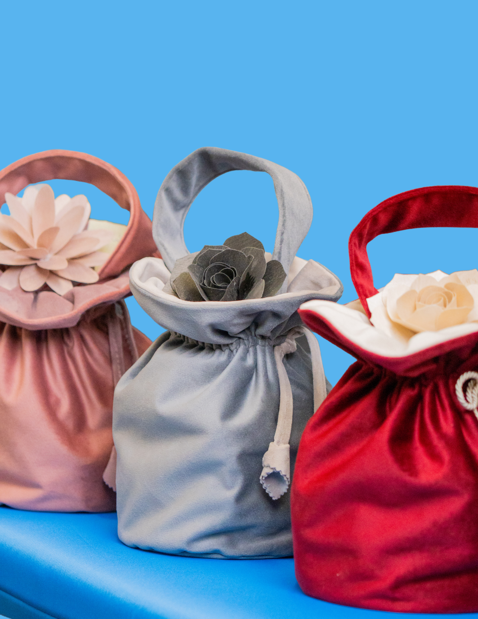 Borsetta in velluto + Diffusore Rosa